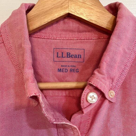 L.L. Bean pink button-down - Picture 3 of 6